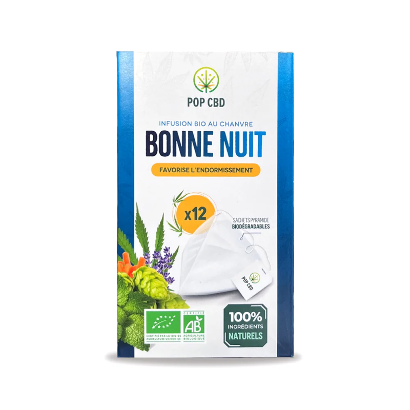 Tisane CBD Bio Bonne Nuit Sachets /Pop CBD